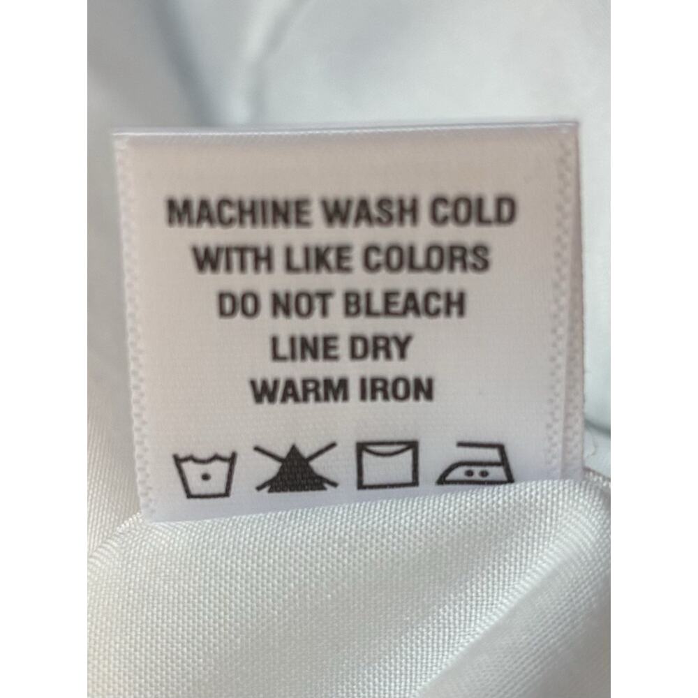 MSK Sun Dress Rayon Linen White Blue Sleeveless Lined Vacation Resortwear Size L - Picture 8 of 10